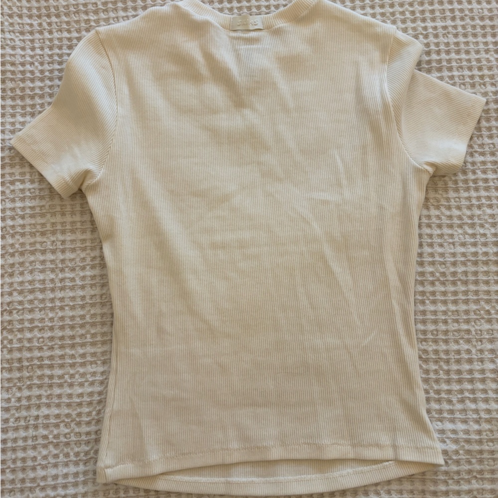 SKIMS Cream Short Sleeve Tee